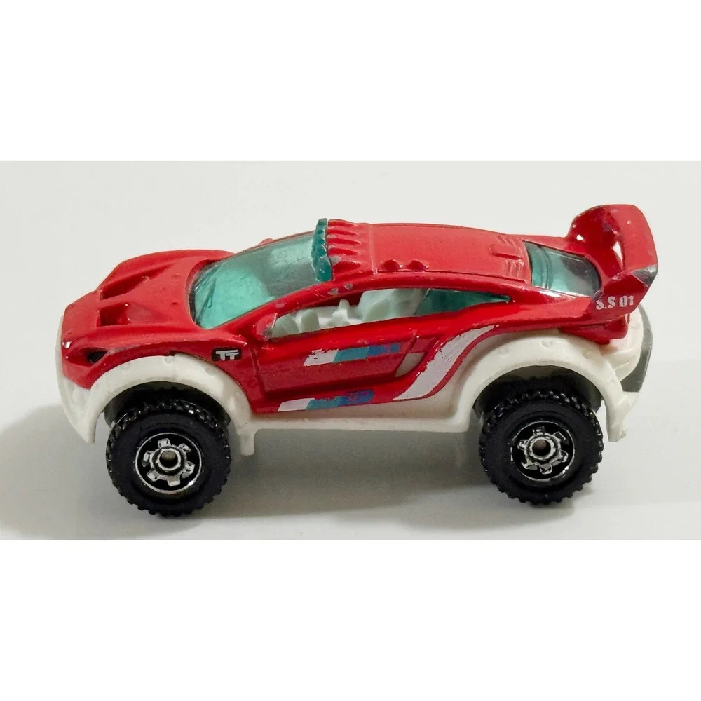 Matchbox Terrain Trouncer Kids 1:64 Red White Off-Road Rally Diecast Car MB863